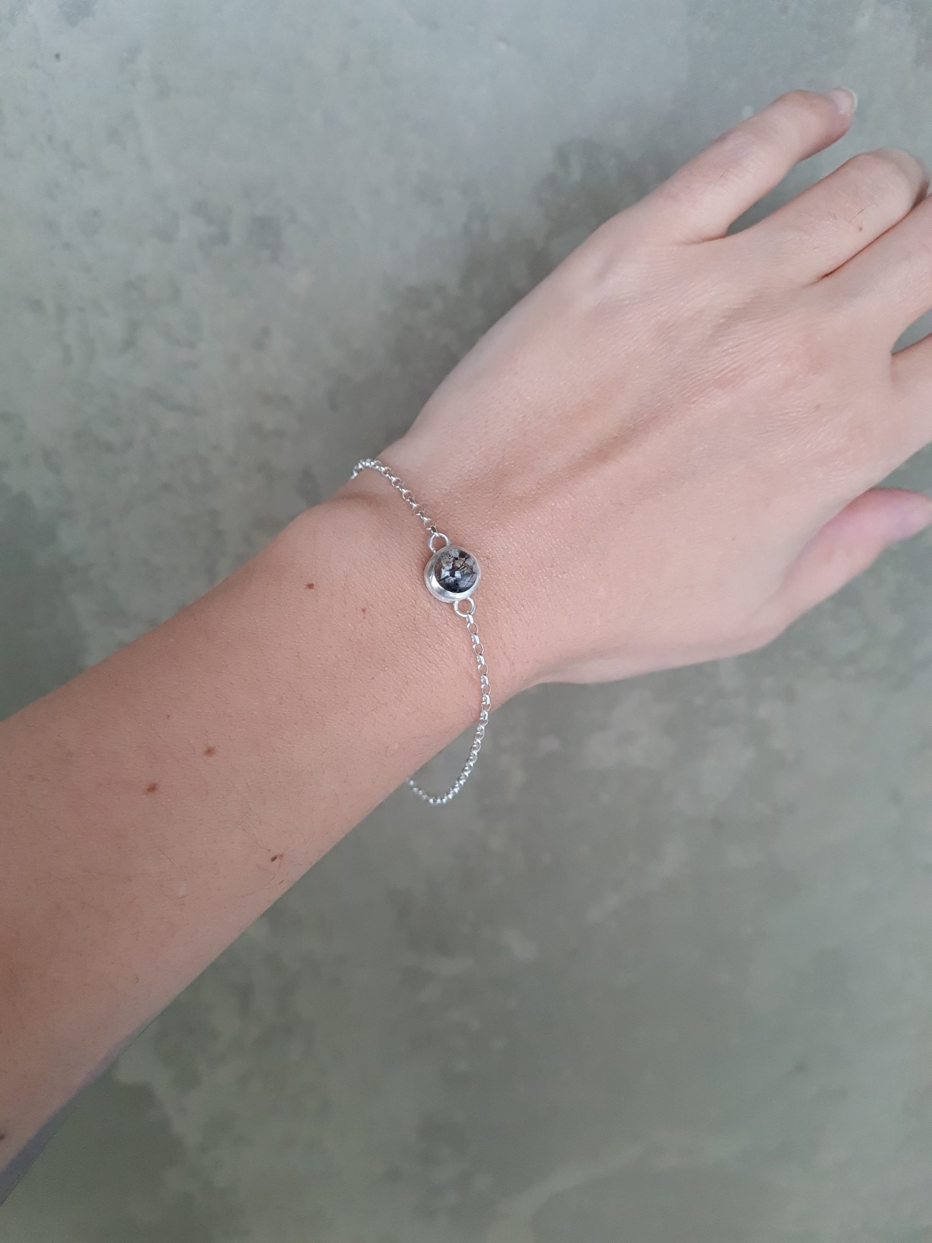 Pulsera con cenizas de cadena de plata 5 Pulsera con cenizas de cadena de plata - Imagen 3