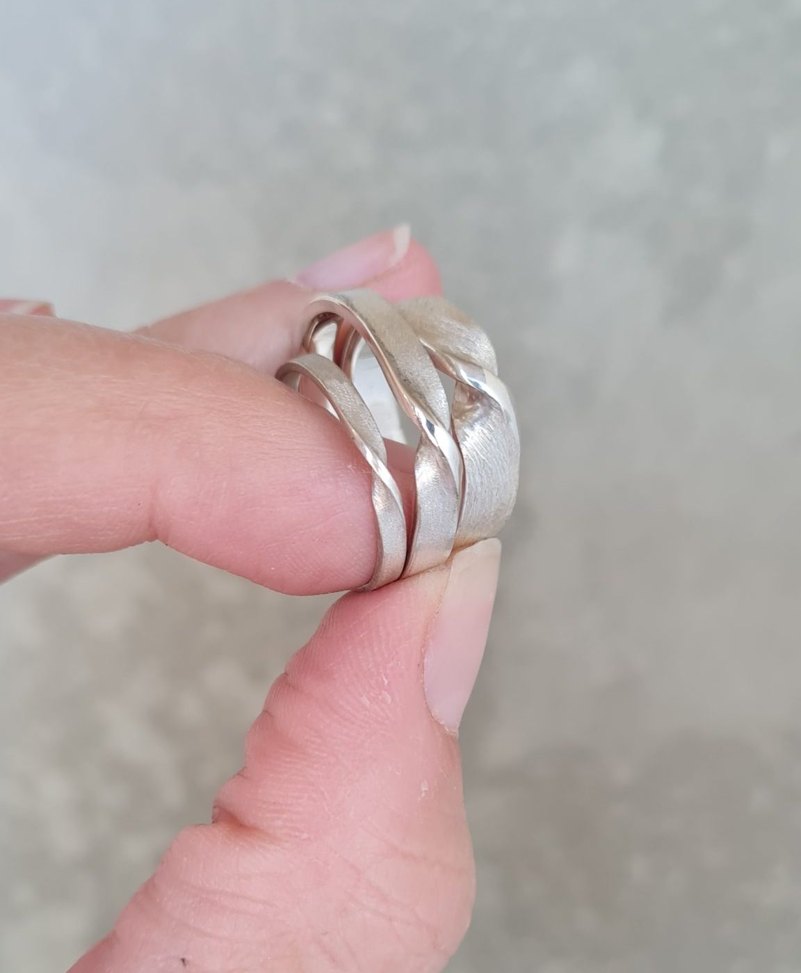 Anillo Möbius de plata 4 mm - Imagen 10