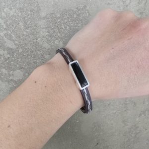 Pulsera con cenizas y cuero hecha a mano en resina epoxi – TessJewels