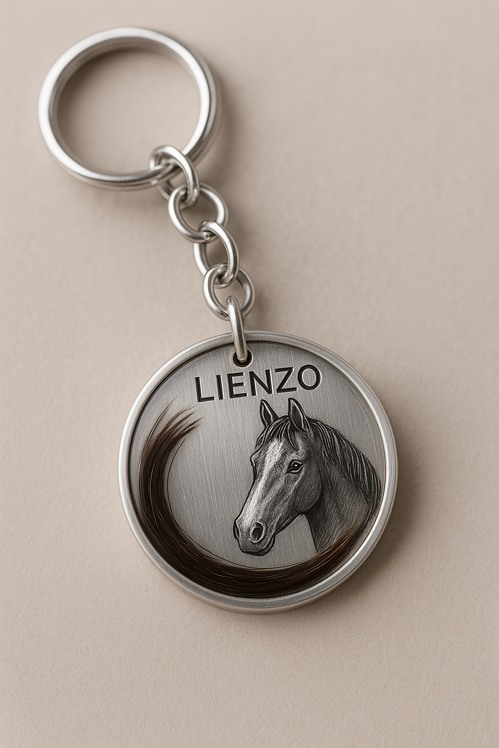 Llavero con cenizas o pelo en plata 3 Llavero con cenizas personalizado en plata con grabado - TessJewels