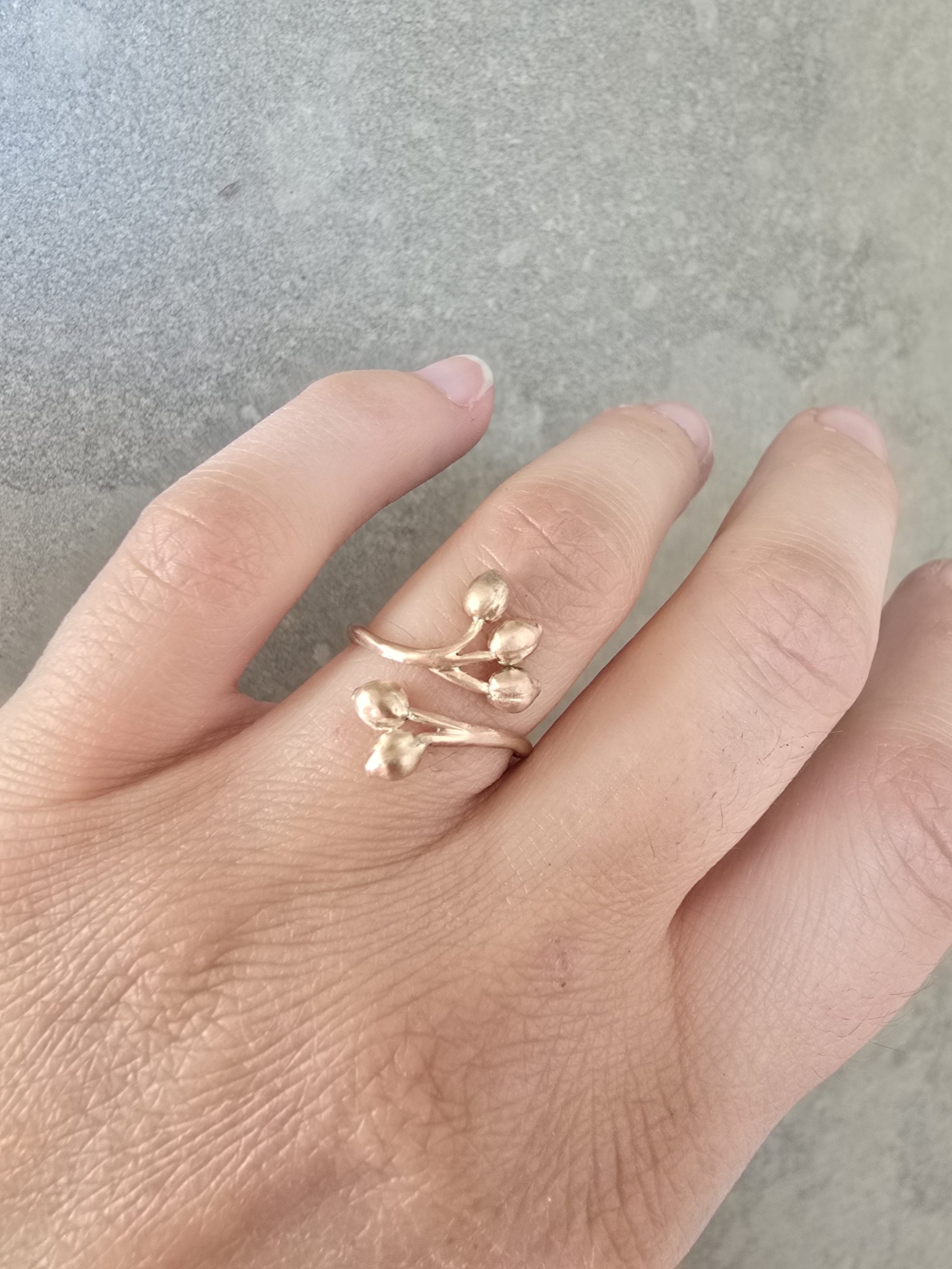 anillo semillas naturales oro – TessJewels