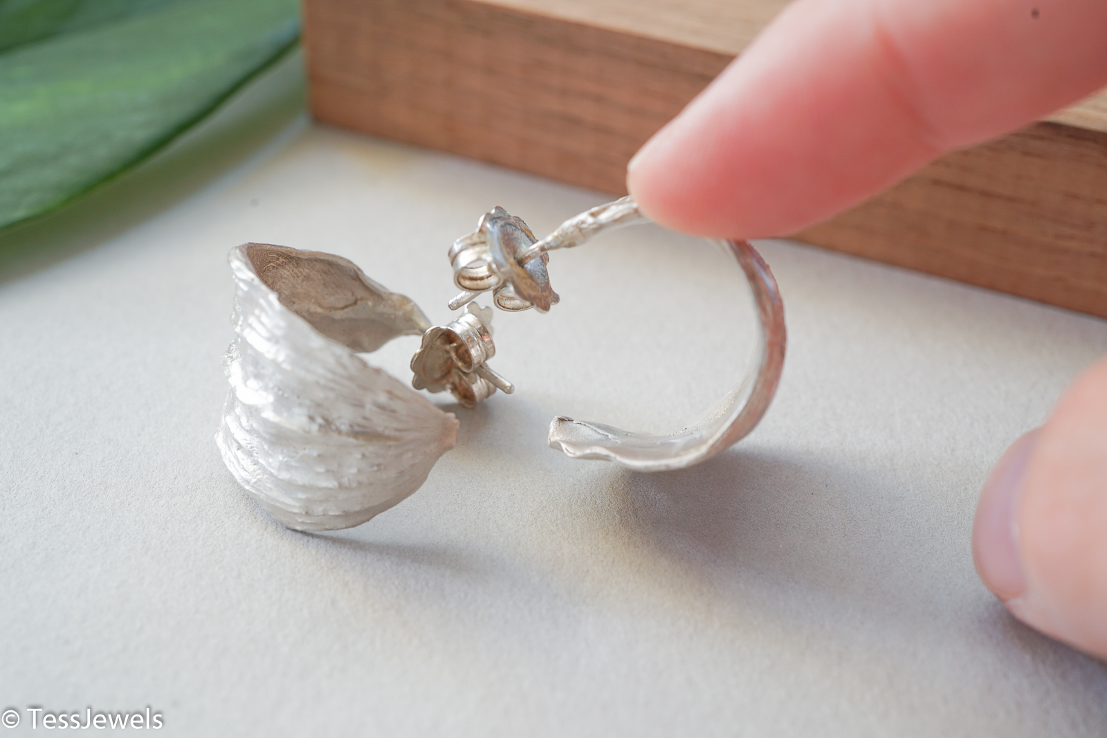 Anillo Hoja ancho de plata